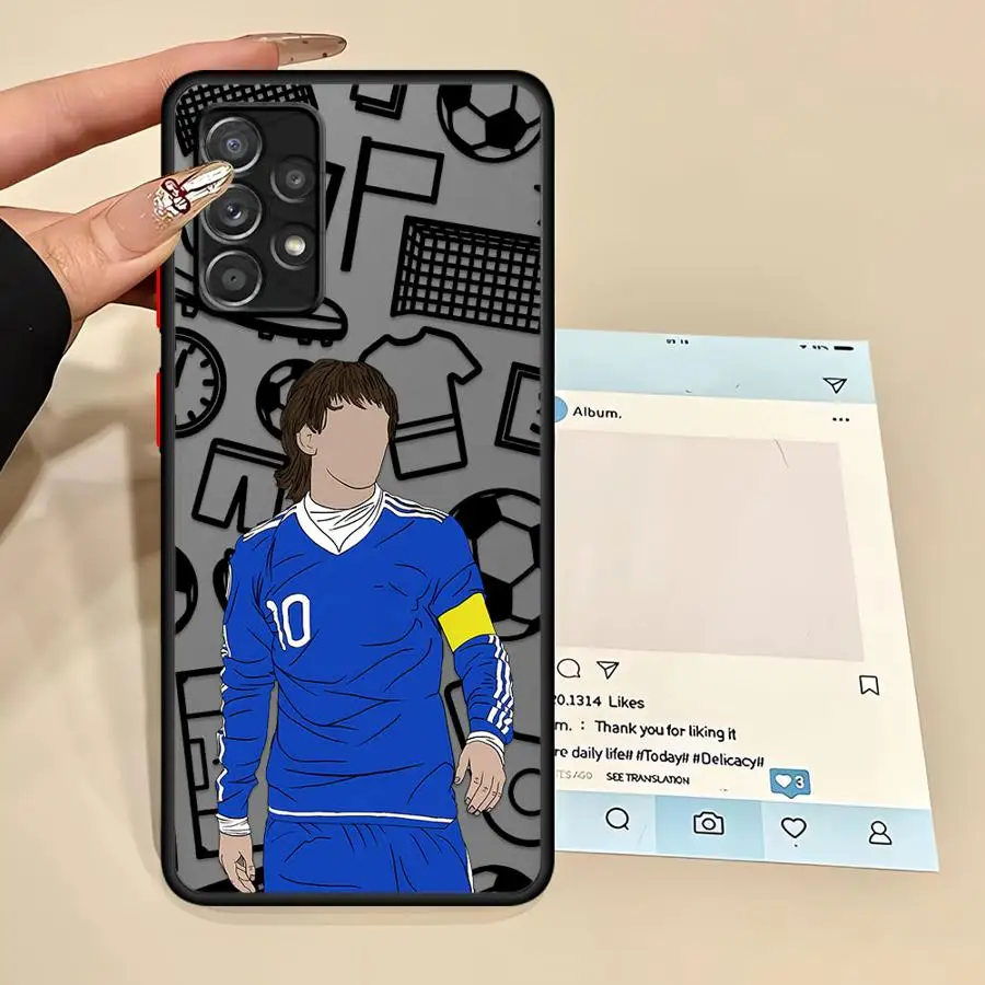Funda de teléfono de dibujos animados de superestrella de fútbol deportivo para Samsung Galaxy A22 A35 A53 A56 A54 A33 A25 A52 A24 A34 A72 A23 A36 A32 A26 A21s - imagen 3