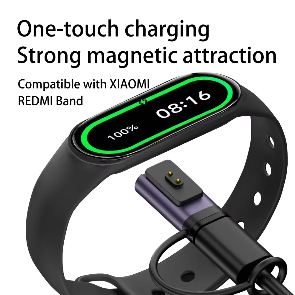 Adaptador de cargador tipo C para Xiaomi Band 8/9/10 Conector de carga de repuesto USB-C Compatible con Redmi Band2/3 Smartwatch4/5 - imagen 3