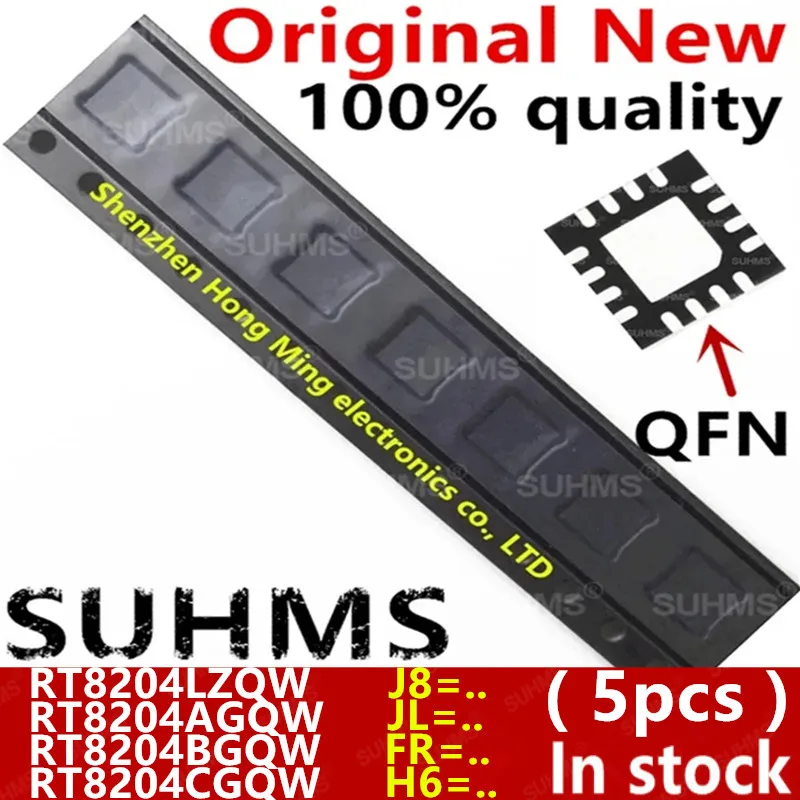(5 piezas) 100% nuevo RT8204LZQW RT8204L J8=.. RT8204AGQW RT8204A JL=.. RT8204BGQW RT8204B FR=.. RT8204CGQW RT8204C H6=.. Chip QFN-16