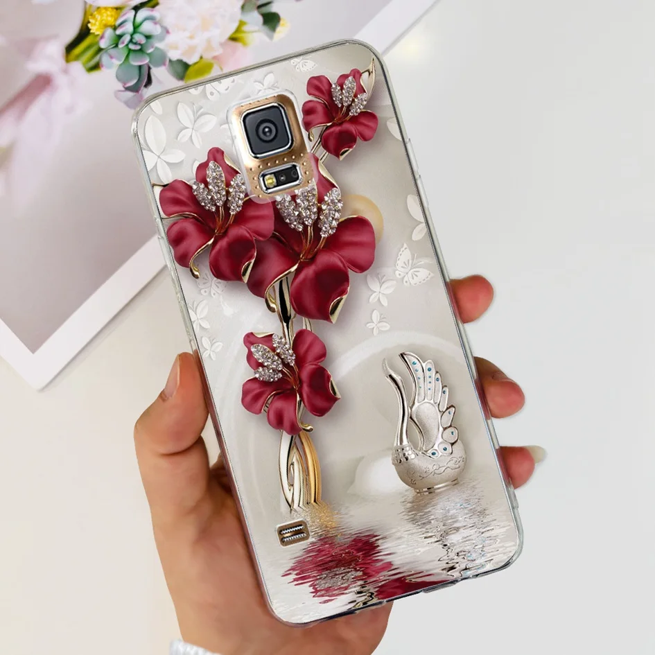 Para Samsung S5 funda bonita de dibujos animados de silicona suave funda trasera de teléfono para Samsung Galaxy S5 S 5 i9600 TPU parachoques en Galaxy S5 Neo Capa - imagen 5