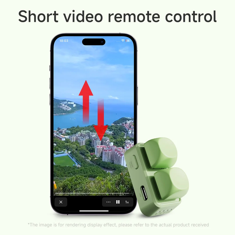 696 portátil Bluetooth Control remoto deslizar vídeos cortos Mini teclado doble botón E-book página Turner para tableta teléfono móvil - imagen 5