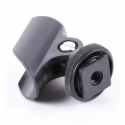 Clip Micrófono 19mm Zapata Caliente DSLR – Plástico Resistente