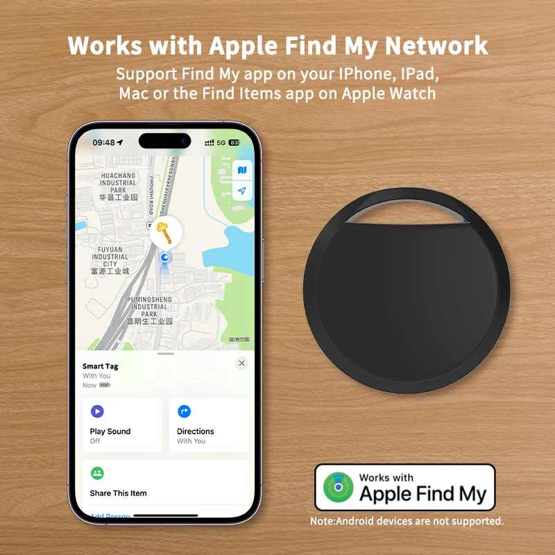 Rastreador de larga distancia con posicionamiento, buscador lejano para Apple Find My Voice, bolsa de llaves, juguetes, etiqueta inteligente para IOS y iPhone, 1/2/4 Uds. - imagen 3