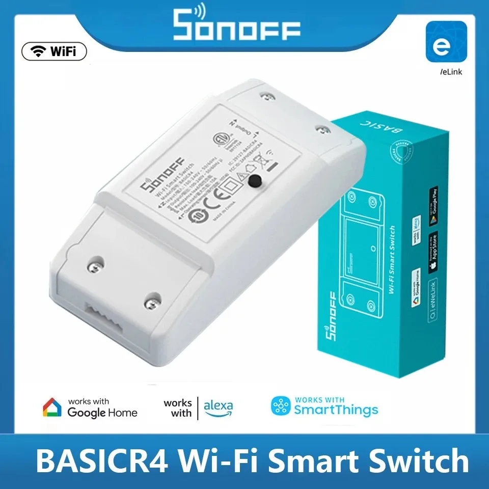 SONOFF BASICR4 WiFi interruptor inteligente ESP32 modo de interruptor mágico seguro confiable Control remoto EWeLink con S-MATE2 Alexa Google