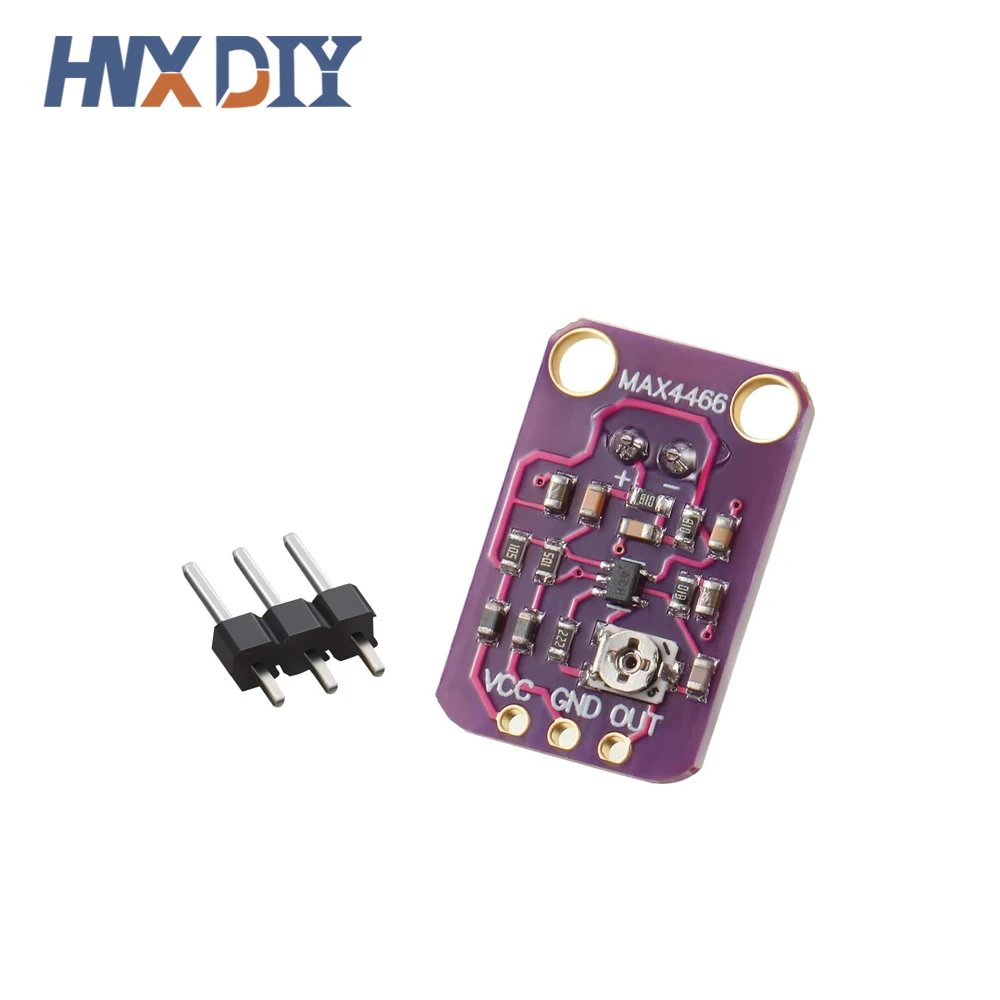 Módulo amplificador de micrófono electret MAX4466, placa de ruptura azul de ganancia ajustable, 1-10 Uds. - imagen 5