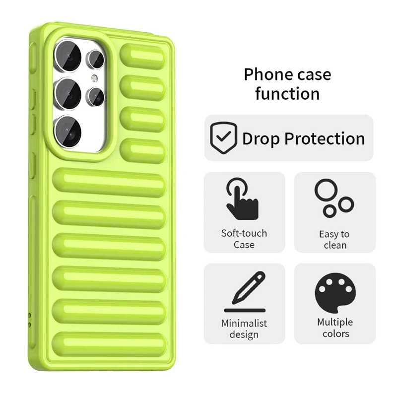 Bonita funda de cojín de aire con cápsula 3D para Samsung S23 S24 FE S25 Ultra Plus A55 A35 A16 A06 A05 M55 5G, funda de silicona suave a prueba de golpes - imagen 3
