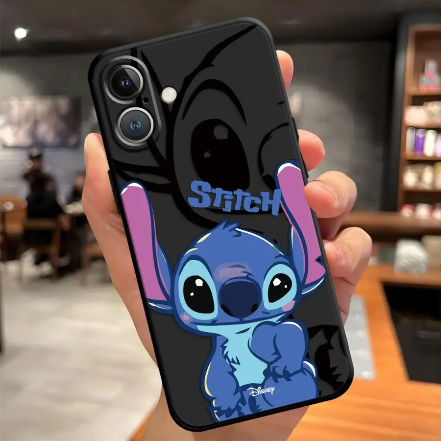 Funda de punto de dibujos animados de Disney para iPhone 7 8 17Air XR 15 16 14 Plus XS Max 13 12 11 17 Pro Max, funda de teléfono suave negra - imagen 5