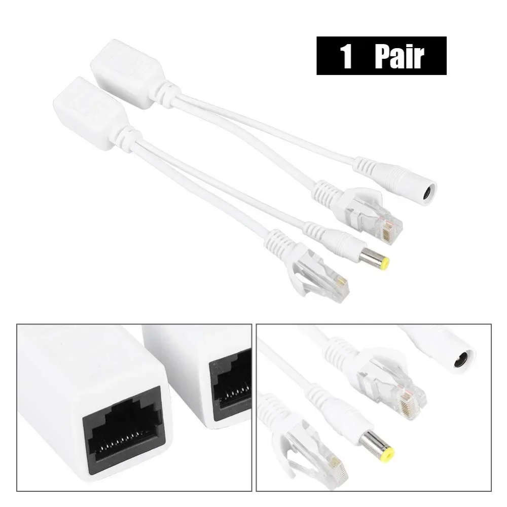 Cable POE, adaptador de alimentación pasiva a través de Ethernet, divisor, módulo de suministro de inyector RJ45, 12-48v para IP Camea - imagen 4