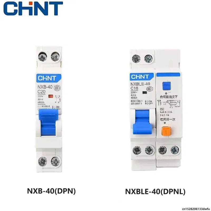 CHINT NXB-40 DPN DPNL 1P + N 6A 10A 16A 20A 25A 32A 40A 220V 230V 50HZ disyuntor en miniatura MCB nuevo DZ267 - imagen 3