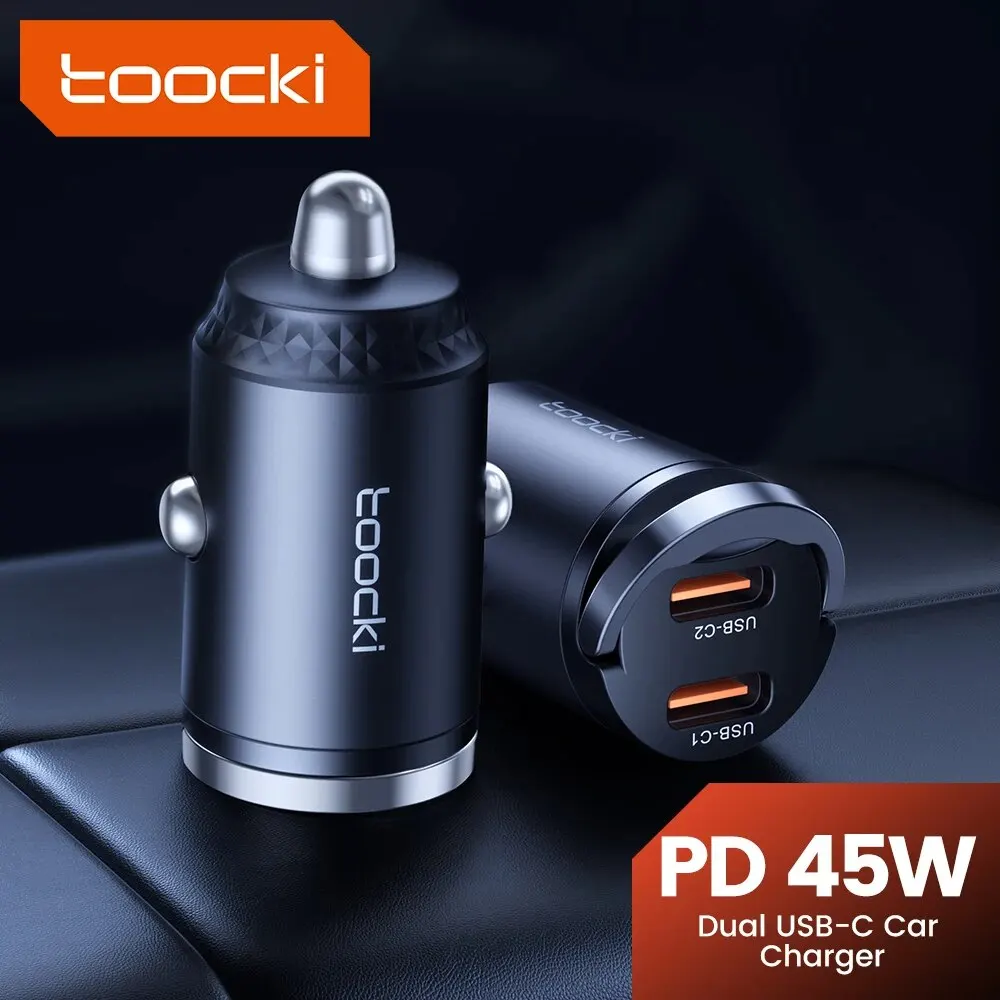 Toocki Cargador Coche 45W USB-C PD Carga Rápida iPhone Samsung