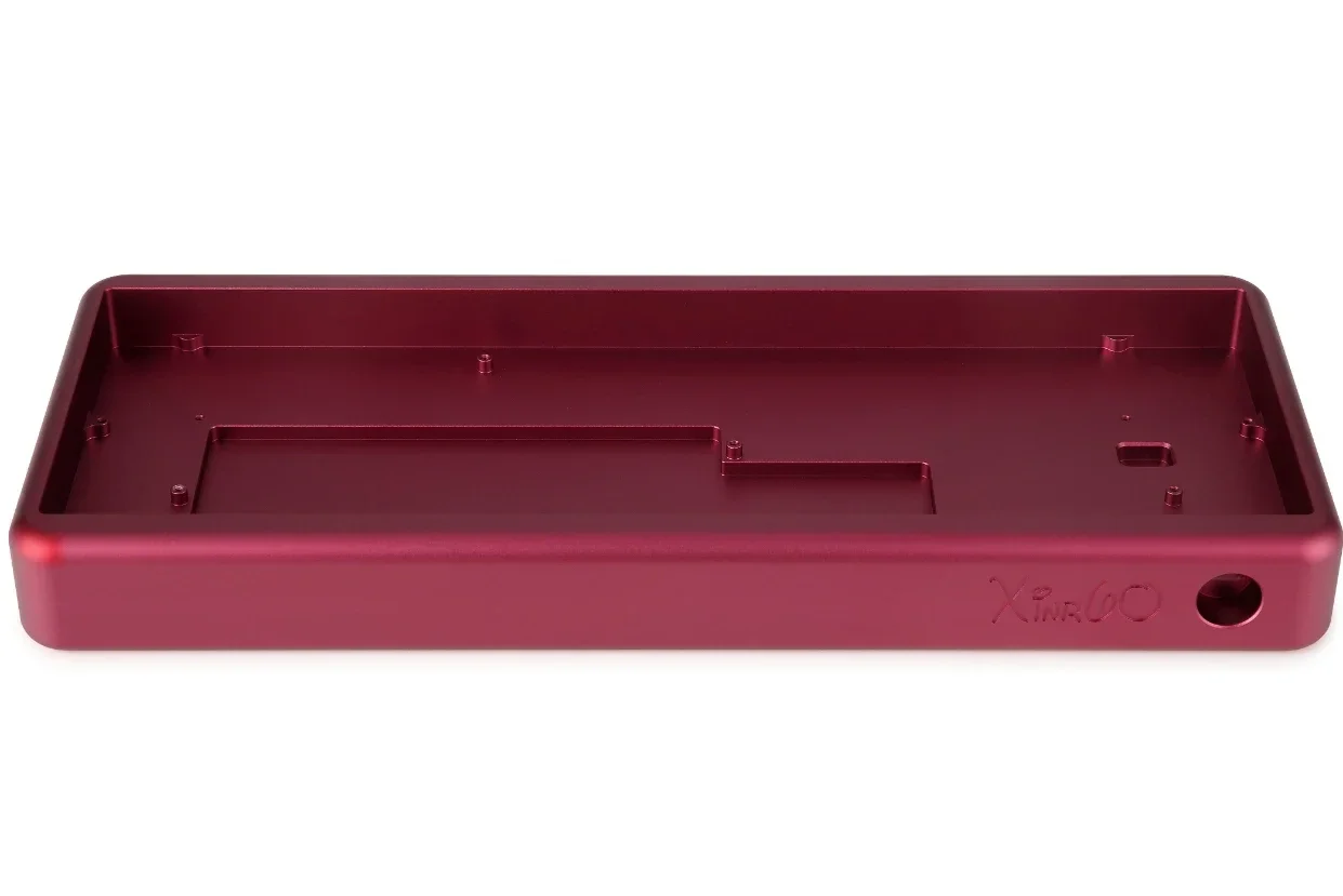 Caja inferior de teclado mecánico personalizado XR60, carcasa de Metal CNC, carcasa de aleación de aluminio GH60, Compatible con teclado wooding60he