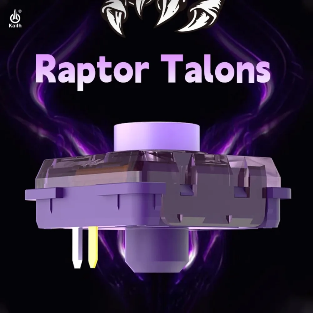 10/30/60/90 Uds. Interruptores silenciosos de acción rápida lineal de Iris púrpura serie Raptor Compatible con teclados de perfil bajo HITBOX - imagen 2