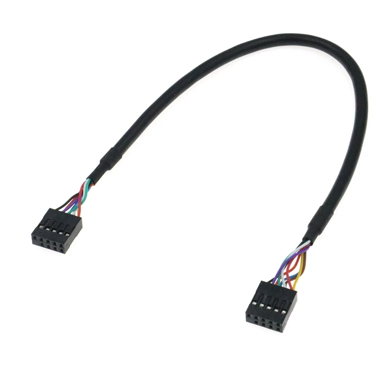 Para placa base de chasis 30cm/50cm USB 2,0 9 pines hembra a hembra Cable de cabecera de placa base interna - imagen 3