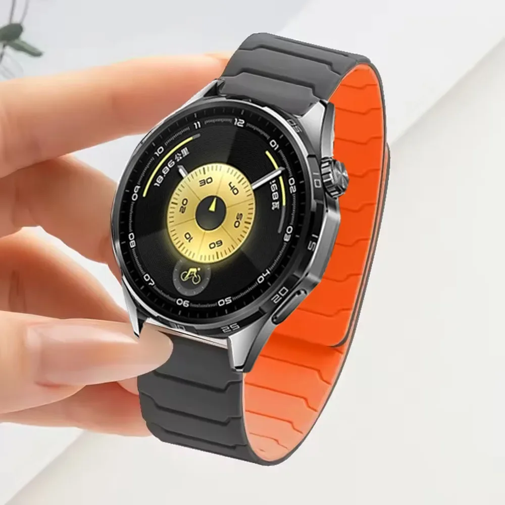 Correa de reloj de 20mm 22mm para Huawei Watch GT6 Pro, correa de silicona de 46mm para Huawei GT6 5 4 3 2 2E/Honor GS 4 3 3i/GS Pro, correa magnética