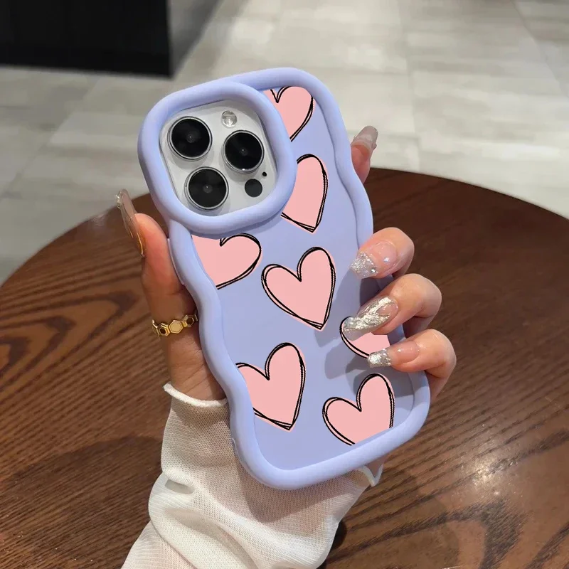 Funda de teléfono con forma de corazón de amor para Samsung Galaxy A06 A05 A05S A23 A24 A04 A25 A53 A04E A13 A50 A30 A51 A32 A52 A22 A12 A33 - imagen 3