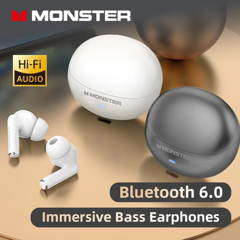 Monster MQT39 auriculares para juegos Ture inalámbricos Bluetooth 6,0 auriculares de baja latencia reducción de ruido auriculares con micrófono nuevo - imagen 5