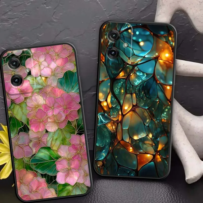 Funda de teléfono con diseño de lujo de arte creativo para Motorola G85 Edge 50 G24 G35 G14 G04 40 G72 G34 G31 G Stylus G54 G13 G32 5G negro - imagen 4