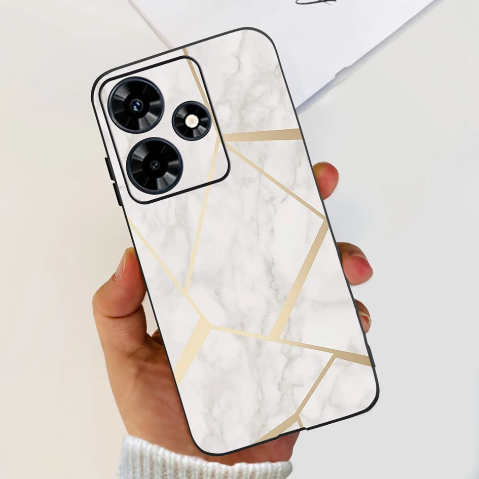 Funda trasera de silicona suave para Infinix Hot 30 Play Hot30 Hot30i, cubierta de teléfono con dibujos animados de tulipán, elegante, NFC - imagen 3