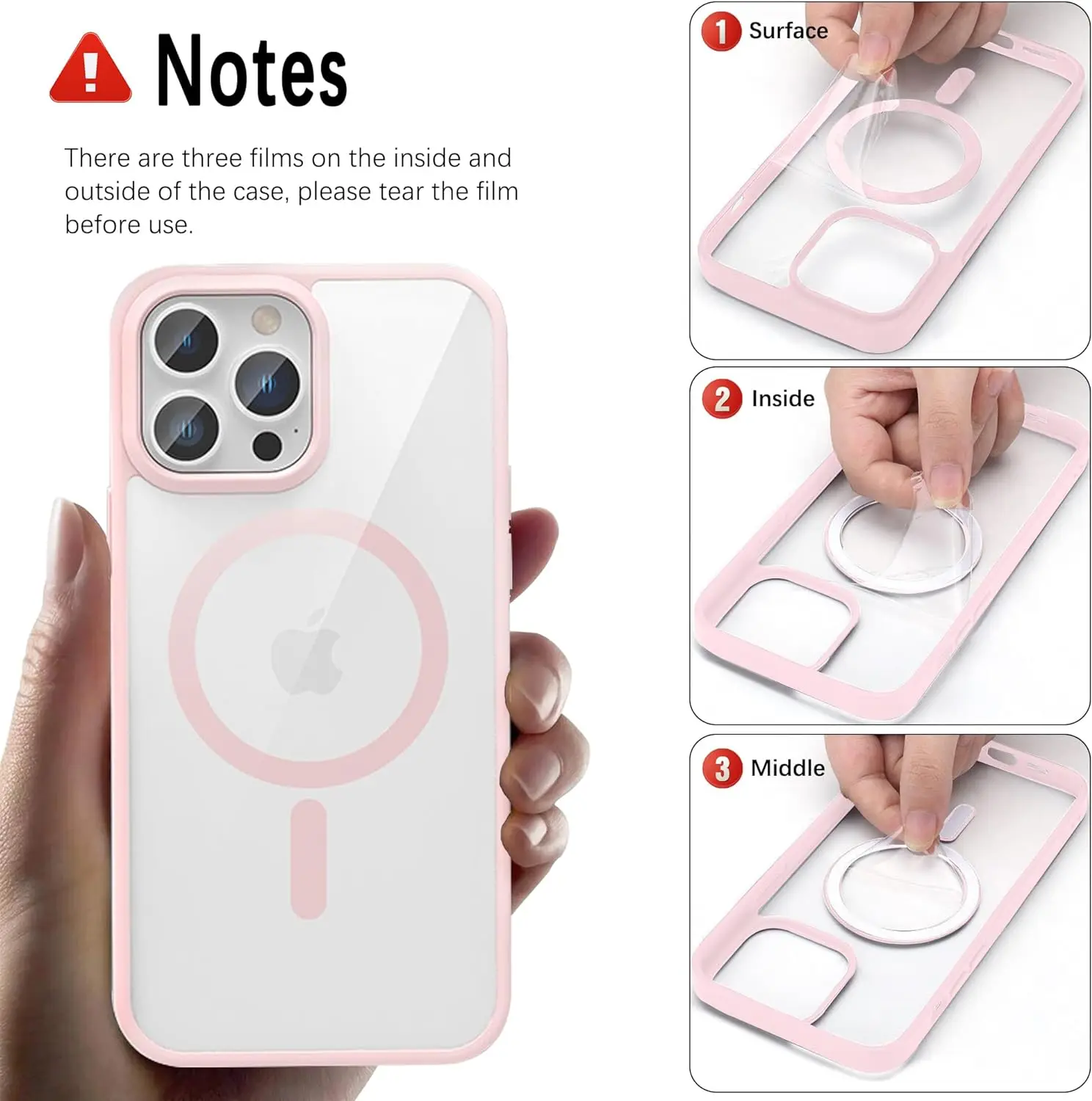 Funda no amarillenta para Magsafe Mag Safe iPhone 15 Pro Max 14 Plus 13 Mini 12 11 X XS XR SE 2022 2020 8 accesorios de cubierta de teléfono - imagen 4