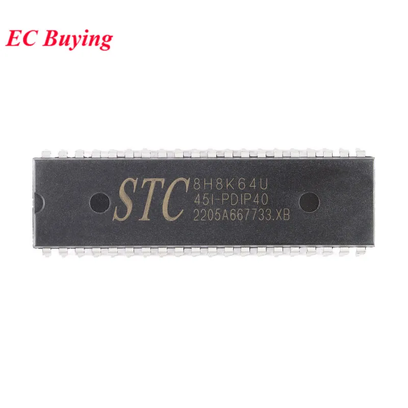 STC8H8K64U piezas STC 8H8K64U PDIP40 Chip único mejorado 1T 8051, microcontrolador MCU, Chip controlador IC, 5 STC8H8K64U-45I/1 unidad - imagen 2