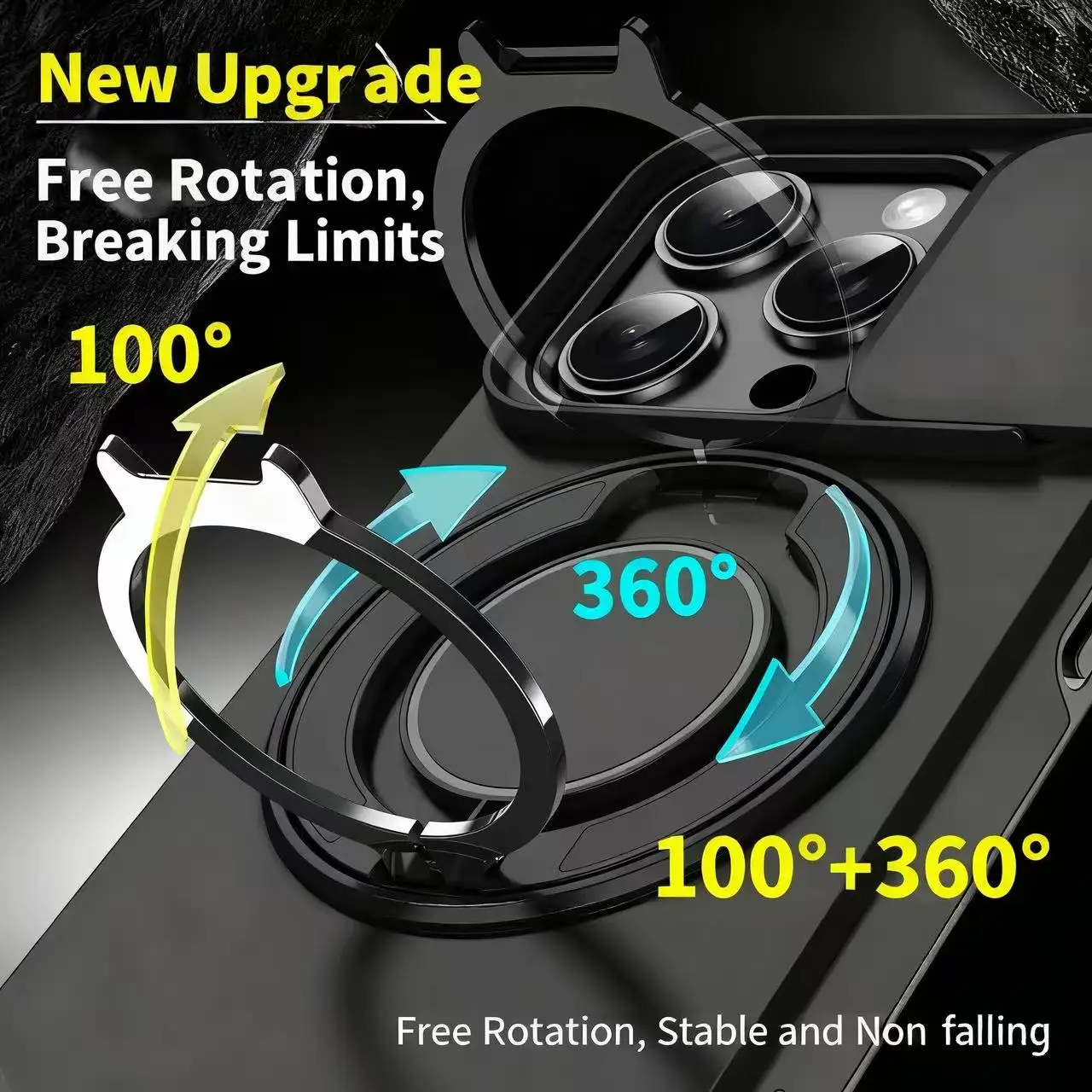 Compatible con iPhone 17 Series: Funda protectora a prueba de golpes con soporte magnético con ventana de empuje - imagen 3