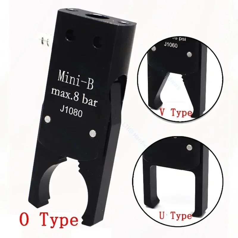 Accesorio de manipulador neumático MINI pinza curvada en forma de U apertura de accesorio Irregular MINI una máquina de moldeo por inyección abrazadera - imagen 3