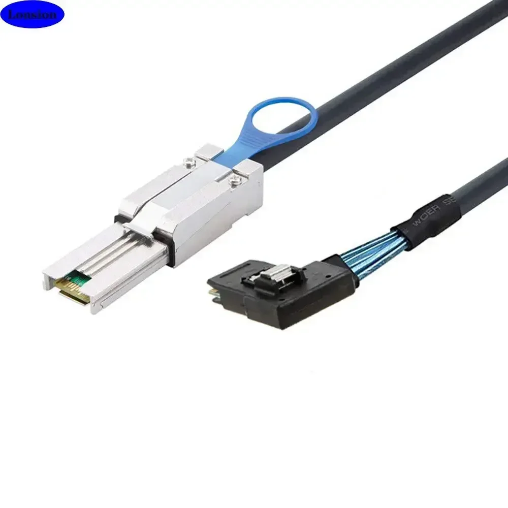 Cable de conexión de alta velocidad para servidor MINI SAS SFF-8087 derecho a SAS SFF-8088 - imagen 5