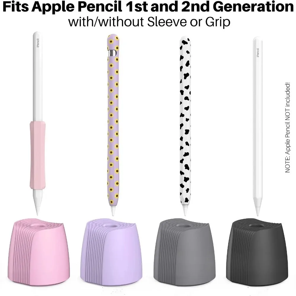 Soporte de silicona portátil para Apple Pencil 1/2, soporte de cargador, Base antideslizante, estación de carga, accesorios adaptadores de base
