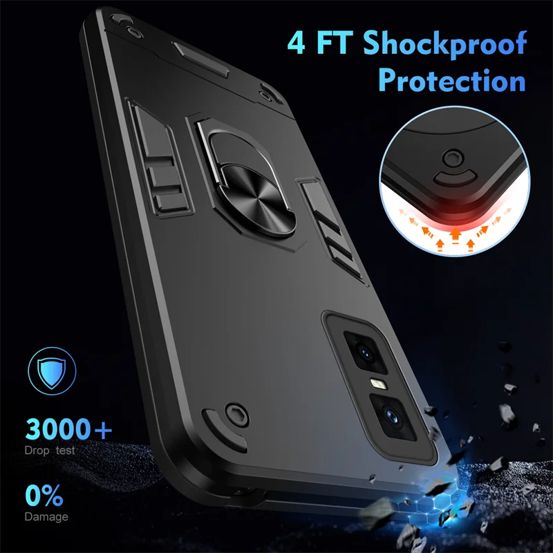 Funda de grado militar para Infinix GT 30 Pro, funda protectora a prueba de golpes, soporte de anillo, Fundas Coque - imagen 4