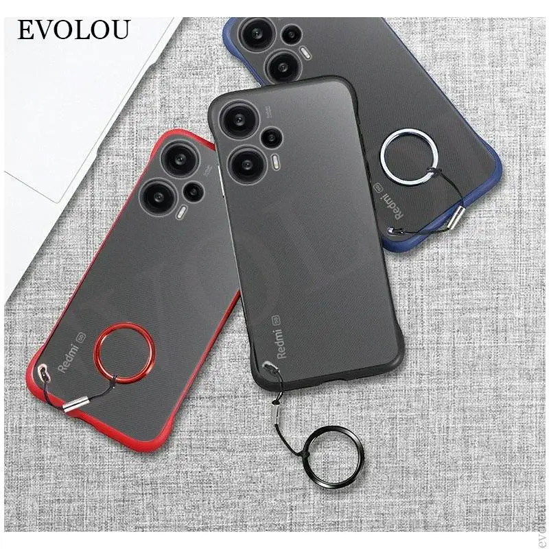 POCO F5 Frameless Phone Case For Xiaomi Poco F 5 5G F5 Pro Redmi Note 12 Turbo Note12 Pro Plus K60 Pro Matte Hard PC Back Cover - imagen 3