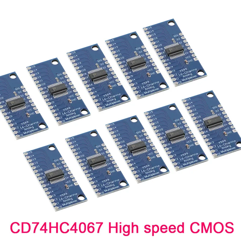 10 uds/1 unidad CD74HC4067 CMOS de alta velocidad multiplexor analógico de 16 canales módulo de placa de ruptura multiplexor analógico/digital de 16 canales