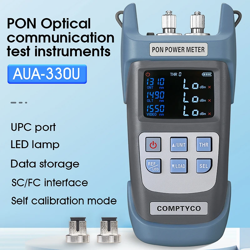 AUA-330U/AUA-330A medidor de potencia óptica PON comunicación de fibra óptica herramienta de prueba de fibra óptica FTTX/ONT/OLT 1310/1490/1550nm - imagen 2