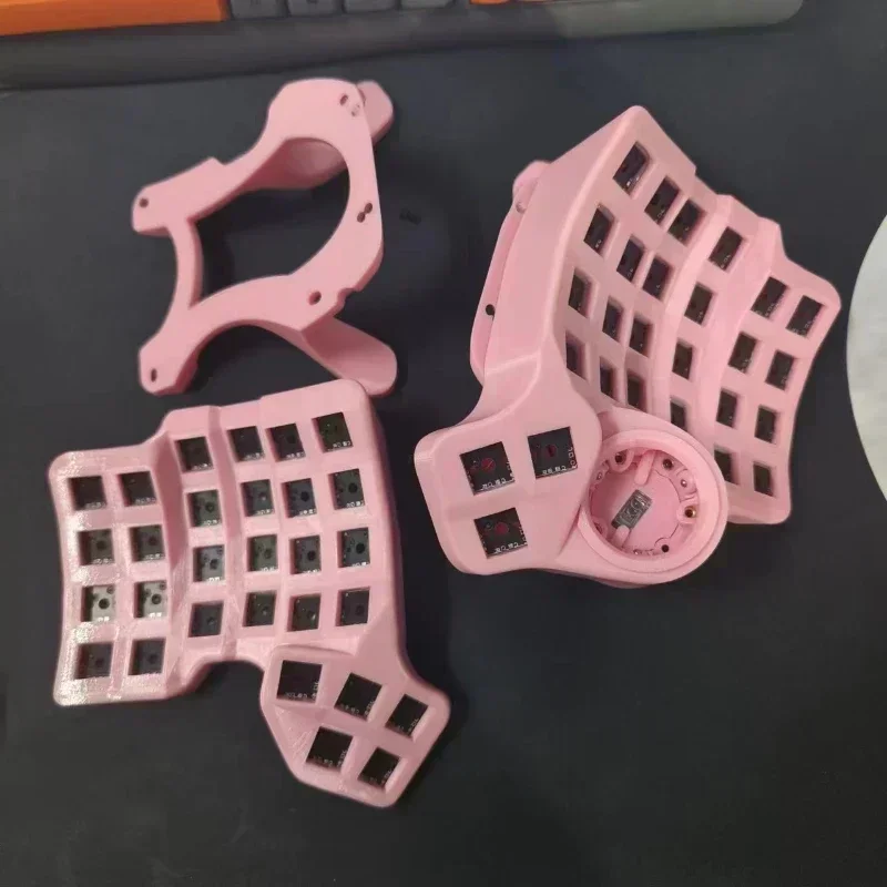 Charybdis-Kit de teclado dividido 4X6, inalámbrico, personalizado, Bluetooth, ZMK/VIA, intercambio en caliente, 34MM, Track Ball, Sensor PW3360, Teclado mecánico - imagen 2