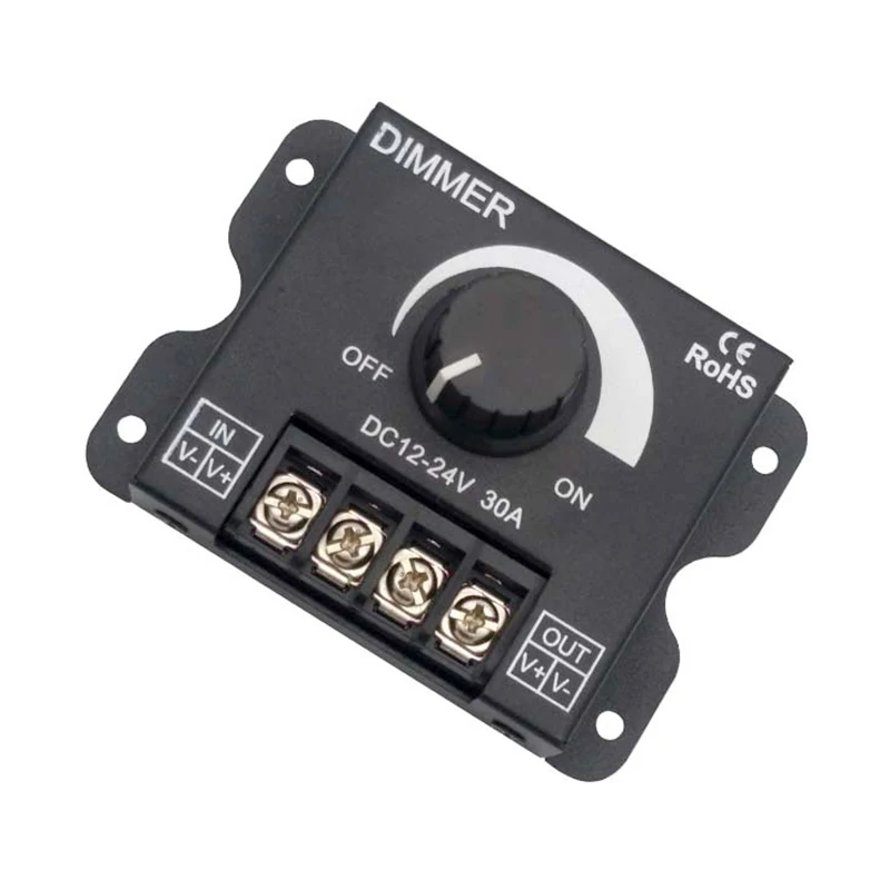 Regulador de intensidad LED DC 12V 24V 8A/30A controlador de brillo ajustable para coche RV tira de luz LED de un solo Color atenuación LED - imagen 3