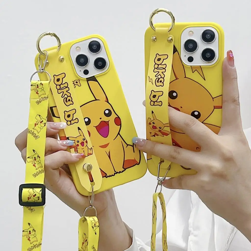 Pika para Samsung Galaxy S7 Edge S8 S9 S10 S20 S21 S22 S23 Plus Ultra S21FE Note 8 9 10 20 funda de teléfono correa de muñeca cuerda - imagen 3