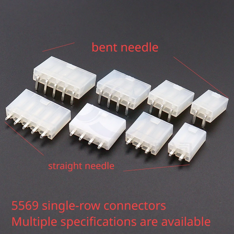 Base de clavija curvada/recta, conector 5569 de una sola fila, 5557, 5569mm, Paso 2P/3P/4P/5P, 20 piezas 4,2 - imagen 2