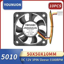Ventilador 50x50x10 mm 12V 3Pin para PC y Portátil FG