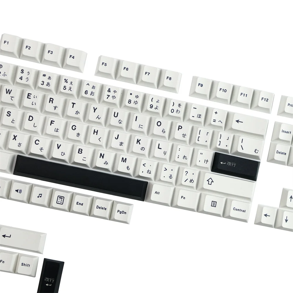 Teclado mecánico minimalista Keycap negro blanco perfil de cereza japonesa para GH60 GK61X GK64X GK68 96 980 104 108 - imagen 3