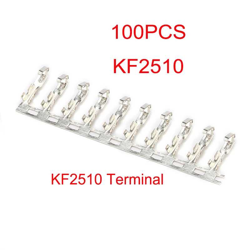 100 piezas 2,54 MM KF2510 espaciado de terminales para carcasa, conector macho hembra de paso de 2,54 MM