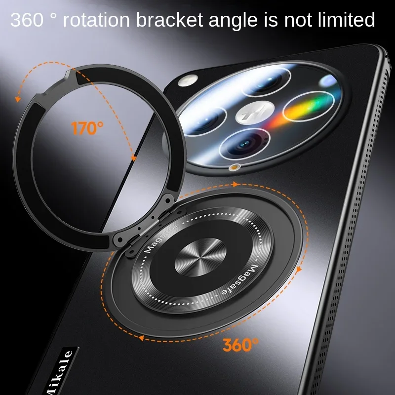 Para Magsafe funda de carga inalámbrica para VIVO X200 Pro Mini X200Pro X 200 X100S X100 Ultra a prueba de golpes cubierta de soporte de anillo magnético - imagen 2