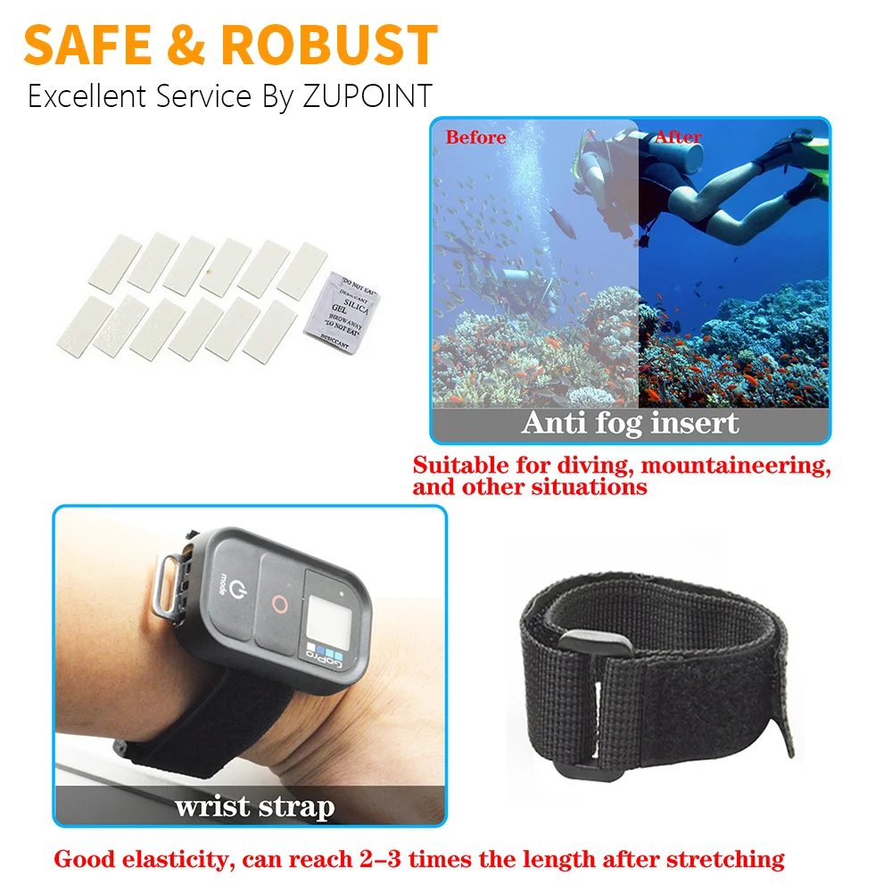 Accesorios de cámara de Video deportiva, Kit de cámara de acción, correa para el pecho, correa para la cabeza, juego de soporte para palo Selfie para GoPro Insta360 DJI OSMO - imagen 4