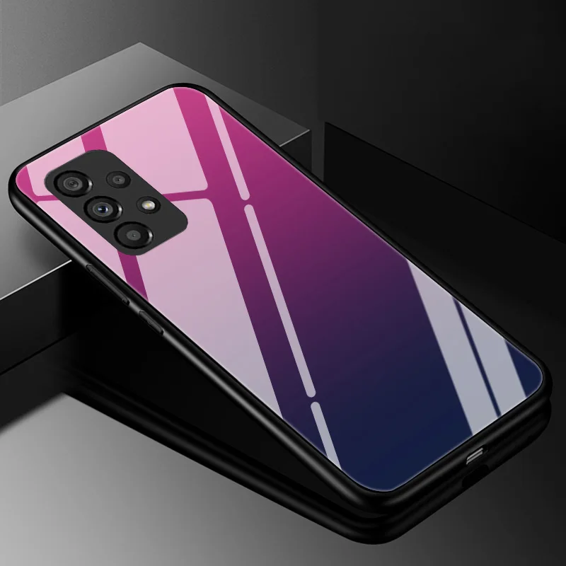 Funda de vidrio templado degradado para Samsung Galaxy A53, A73, A33, A13, A23, A32, A22, A12, A52, A72, A22S, A52S, 5G, A51 - imagen 3