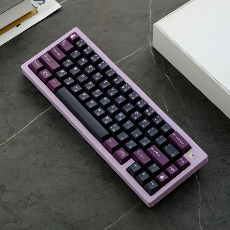 Juego de 129 teclas GMK, teclas de loto negro, teclas de perfil de cereza, teclas de sublimación de tinte PBT para interruptor MX 61/64/68/75/87/104/980 - imagen 2