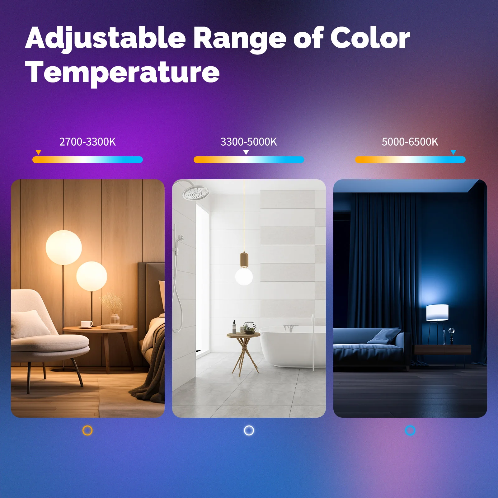 MOES Tuya MATTER WIFI bombilla inteligente E27 LED regulable 14W RGB C + W cambio de Color 2700K-6500K Control de aplicación inteligente compatible con Alexa Google - imagen 3