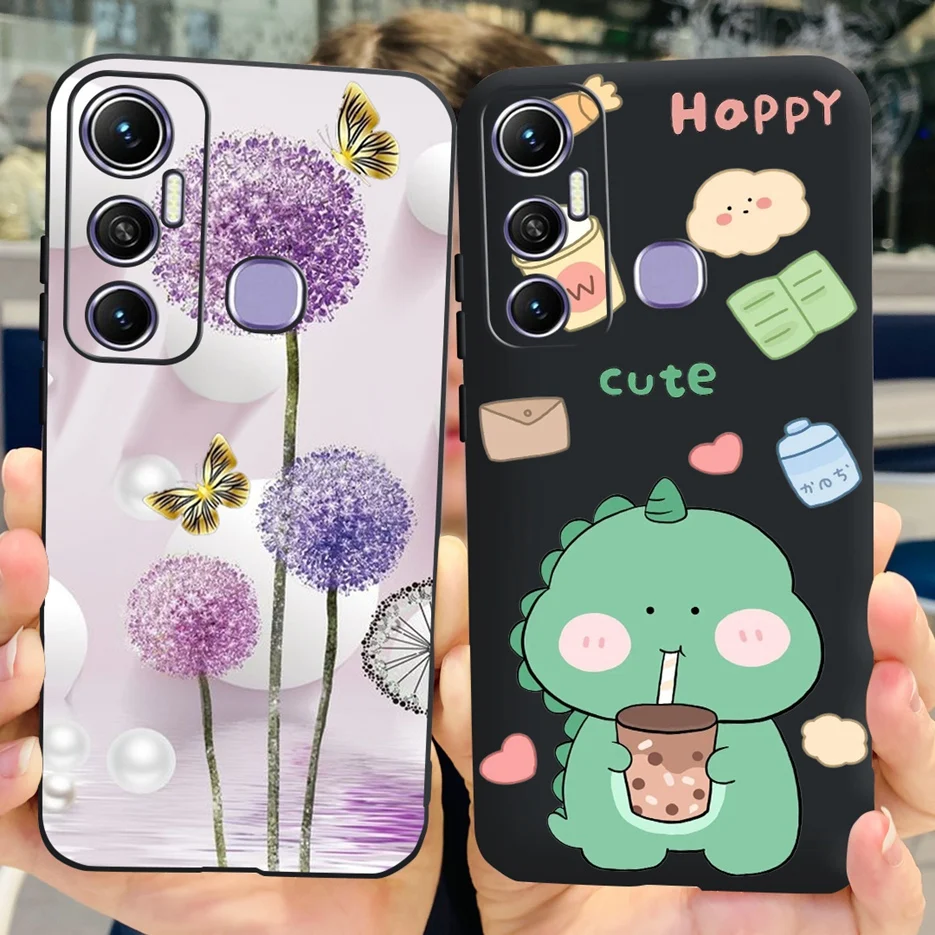 Funda de silicona suave para Infinix Hot 11, carcasa con dibujos de flores para Infinix Hot 11, X662, X662B, X689F, parachoques
