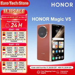 HONOR Magic V5 5G Global – Smartphone Plegable OLED Snapdragon 8 Elite