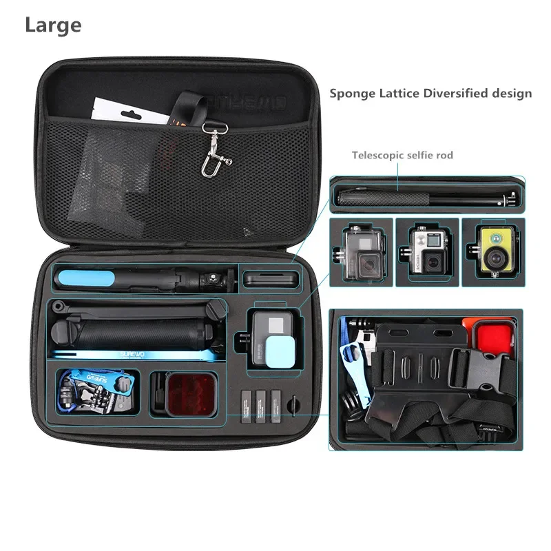 Bolsa de almacenamiento portátil, funda protectora impermeable, bolsa de transporte de viaje para Gopro hero 9 10 11 SJCAM Xiaomi Yi, cámara de acción