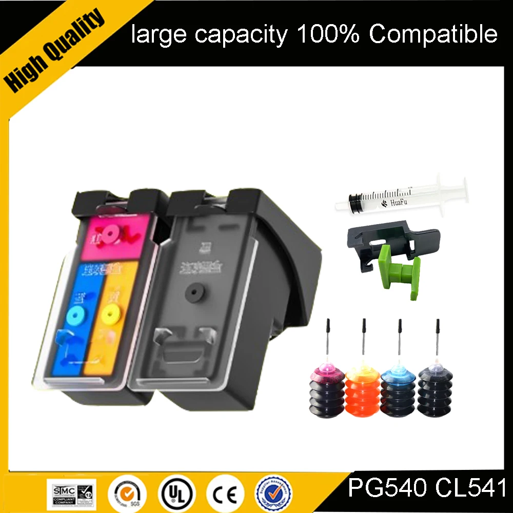 Compatible con PG540 CL541 PG-540 CL-541 para impresora Canon 540XL 541XL Pixma MG4250 MG3250 MG3255 MG3550 MG4100 MG4150