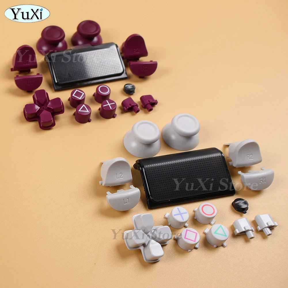 Para PS4 Pro Slim botones completos tapa de Joystick 3D táctil d-pad R1 L1 R2 L2 tecla de dirección ABXY botones para PlayStation 4 JDS-040 JDM-0 - imagen 4
