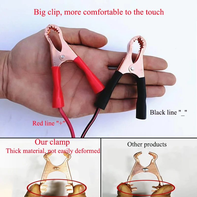 Abrazadera de Terminal de batería de coche de 12V, adaptador de toma de corriente para encendedor de cigarrillos, bomba de batería de Camping, divisor de adaptador de corriente de 0,35-5M - imagen 5